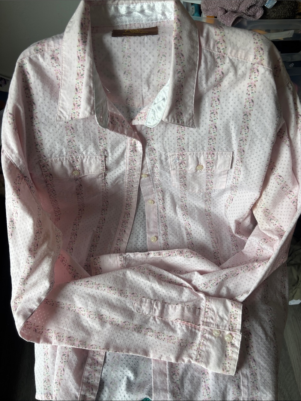 Aura Pink Floral Button-Down Shirt